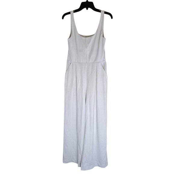 Bar III Womens Core Jumpsuit Small White Sleeveless Wide-Leg Crema Style 1001912 - Picture 1 of 7
